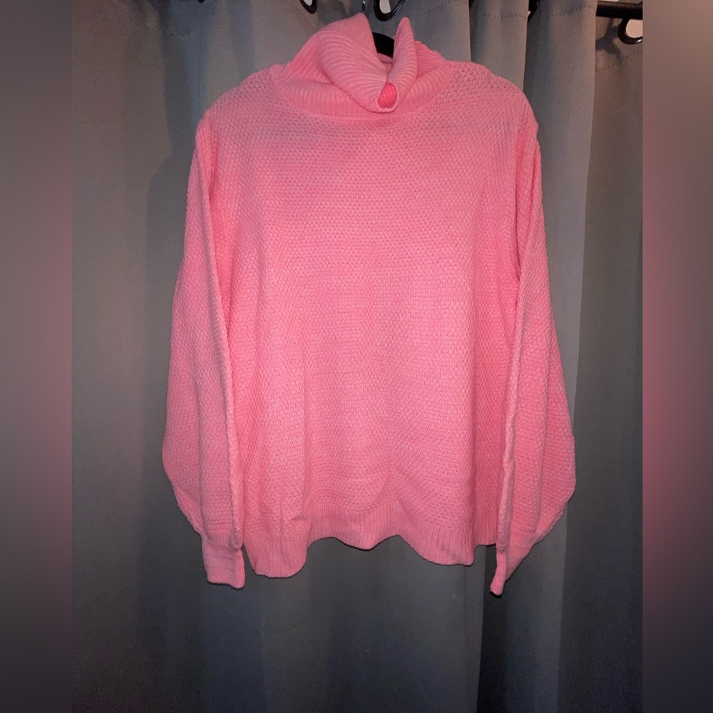 Cozy Soft Pink Turtleneck Sweater